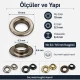 No 24 Kuşgözü Kapsül 9,5 mm Saç Metal 250 Adet/Paket - Estetik ve dayanıklılık sunan zamak kuşgözü