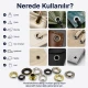 No 24 Kuşgözü Kapsül 9,5 mm Saç Metal 250 Adet/Paket - Estetik ve dayanıklılık sunan zamak kuşgözü