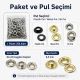 No 24 Kuşgözü Kapsül 9,5 mm Saç Metal 250 Adet/Paket - Estetik ve dayanıklılık sunan zamak kuşgözü