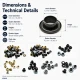 Sheet Metal Eyelet 5.3 mm / 0.209 in Inner Diameter with Washer Options for Textile and Leather Applications