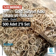  Sütyen Askı Ayar Tokası Gold 10 mm ve Halkası 500 ad/Paket PBT0006PROMO