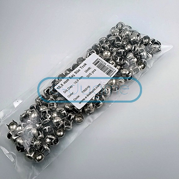 Süs Trok 10. 50 mm Nikel Gümüş Renk Tırnaklı Saç Trok (300 Ad/Paket) TR0010PK