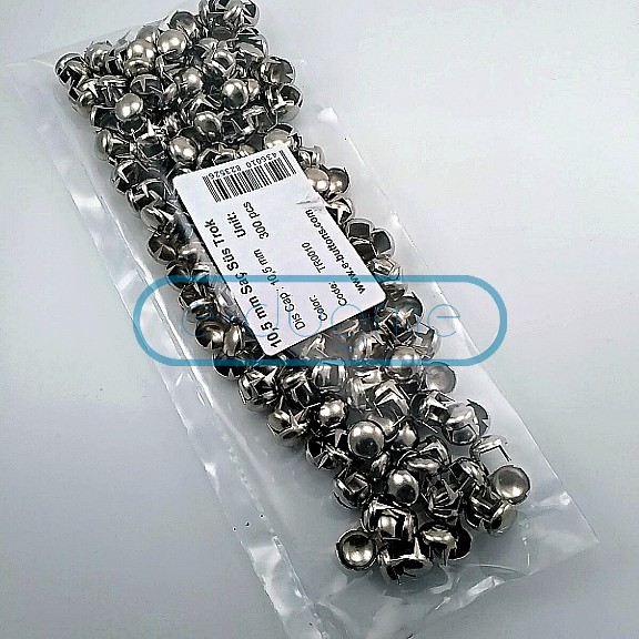 Süs Trok 10. 50 mm Nikel Gümüş Renk Tırnaklı Saç Trok (300 Ad/Paket) TR0010PK