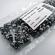 Prong Stud 8.5 mm Six Legged Metal Trok Black Nickel (500 pcs / Package) TR0011PK