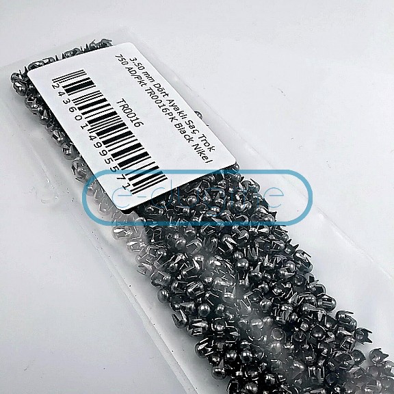 Prong Stud 3,5 mm Four Legged Black Nickel Metal Trok (750 pcs / Package) TR0016PKB