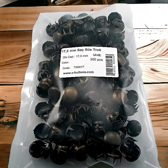 Süs Trok 17. 50 mm Antik Sarı Renk Tırnaklı Saç Trok (300 Ad/Paket) TR0017PK