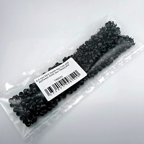 Prong Stud 6,5 mm Four Legged Antique Yellow Metal Trok (600 pcs / Package) TR0023PKA