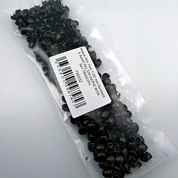 Süs Trok 7,5 mm Antik Sarı Renk Tırnaklı Saç Trok (500 Ad/Paket) TR0032PKA