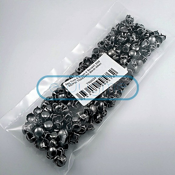 Prong Stud 9,5 mm Four Legged Black Nickel Metal Trok (500 pcs / Package) TR0034PKB