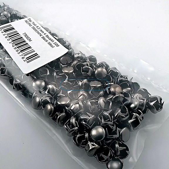 Prong Stud 9,5 mm Four Legged Black Nickel Metal Trok (500 pcs / Package) TR0034PKB