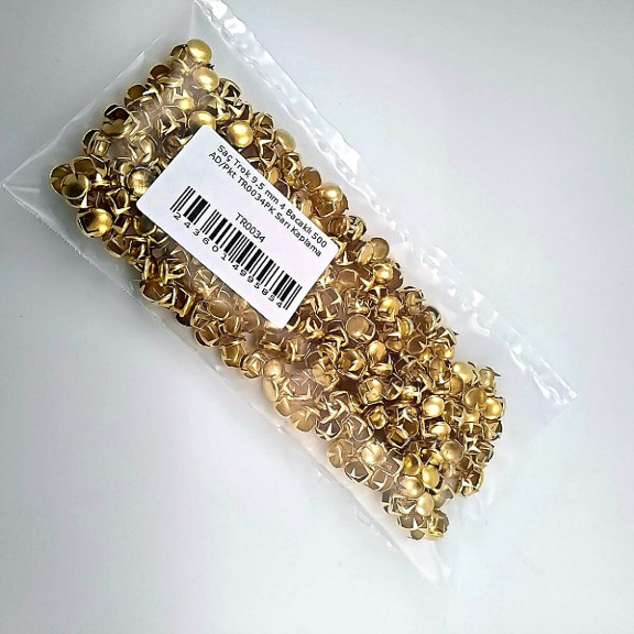 Prong Stud 9,5 mm Four Legged Yellow Metal Trok (500 pcs / Package) TR0034PKS