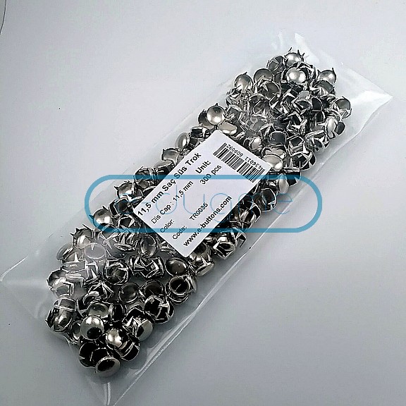 Süs Trok 11. 50 mm Nikel Gümüş Renk Tırnaklı Saç Trok (300 Ad/Paket) TR0035PK