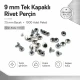 9 mm Kapak / 7,5 mm Bacak Saç Malzeme Tek Kapaklı Rivet Perçin – 1000 Adet R0005, paslanmaz çelik kör perçin, montaj