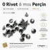 0 Rivet 6 mm Kapak / 6-6,5 mm Bacak Saç Malzeme Perçin – 1000 Adet R0006