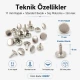 11 mm (0.43") Cap Standard Post Steel Single Cap Rivet - 250 Pieces R0007 for secure fastening of thick materials
