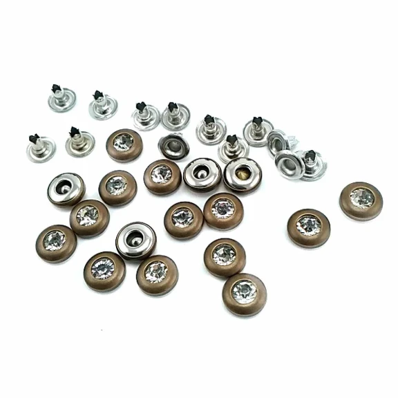 Cam Taşlı Sade Rivet 9 mm 14 boy ( 250 Ad/Paket ) R0014