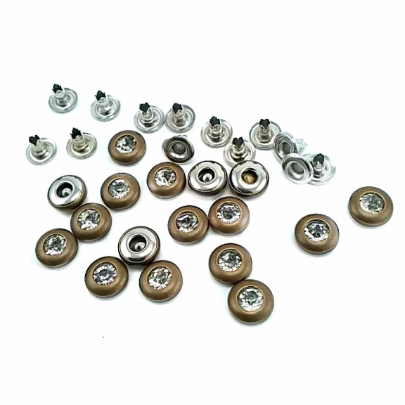 Cam Taşlı Sade Rivet 9 mm 14 boy ( 250 Ad/Paket ) R0014