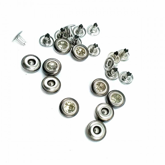 Cam Taşlı Saç Rivet 8 mm 12 boy R0023 Cam Taşlı Saç Rivet 8 mm 12 boy R0023