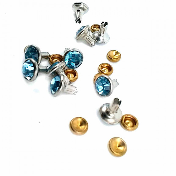 8 mm 12 L  Rhinestone Rivet R0024