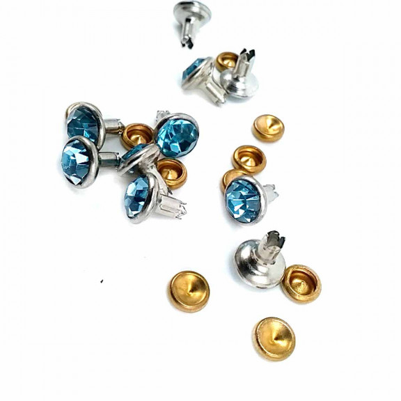8 mm 12 L  Rhinestone Rivet R0024