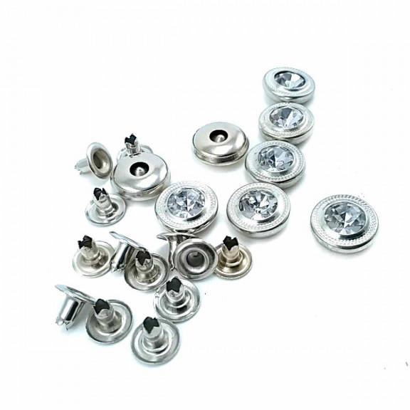 Cam Taşlı Sade Rivet 12 mm 20 boy R0033