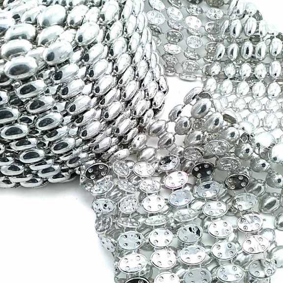 Gümüş Renkli Plastik Şerit Süsleme SRT0001