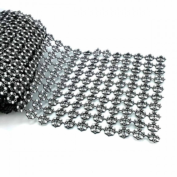 Çiçek Tasarımlı Taşlı Plastik Süs SRT0002