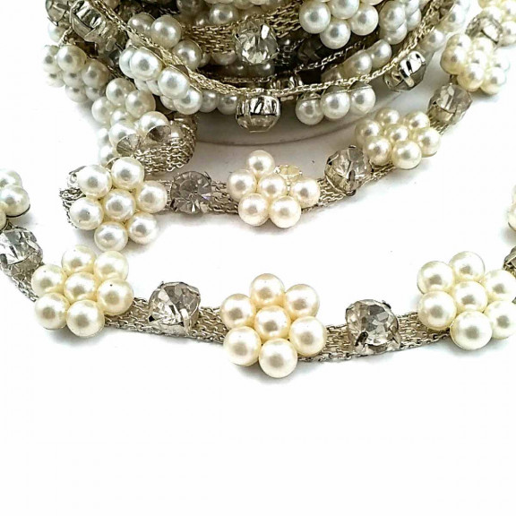 Taşları Çiçek Dizilimli Saç Deoratif Süs SRT0009