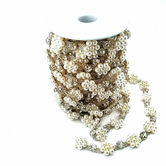 Taşları Çiçek Dizilimli Saç Deoratif Süs SRT0009