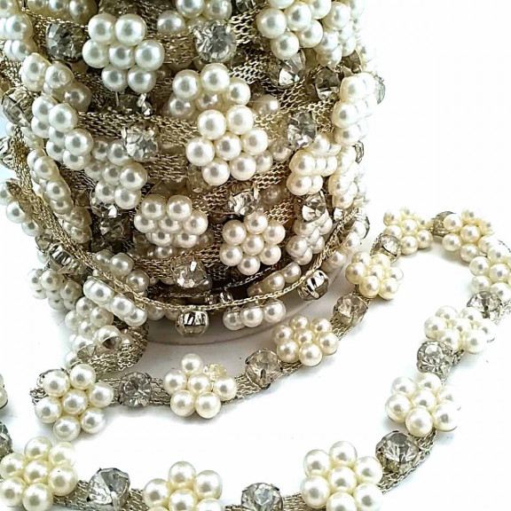 Taşları Çiçek Dizilimli Saç Deoratif Süs SRT0009