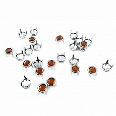 Orange Stone 4 Legged 8 mm Brass Trok (250 pcs / Package) TR0002