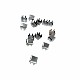 Studs 6 mm With Prong Square Metal  (250 pcs/pck) TR0026