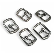 Shoe Buckle 10 mm 0,40 " Metal Center Bar Buckle With Pin T0042