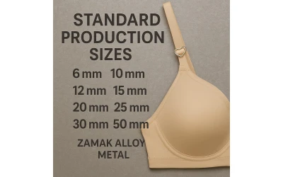 Zamak Sütyen Tokalarında Mevcut Ölçü Seçenekleri