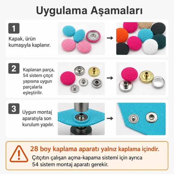 28 boy 17 mm kumaş kaplama çıtçıt düğme, ceket, kaban ve elbise gibi ürünlerde kullanıma uygun dekoratif kapama aksesuarı
