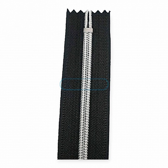 12 cm #5 4,70" Nylon Coil Metallic Teeth Jacket Zipper Close End ZPSM0012T10