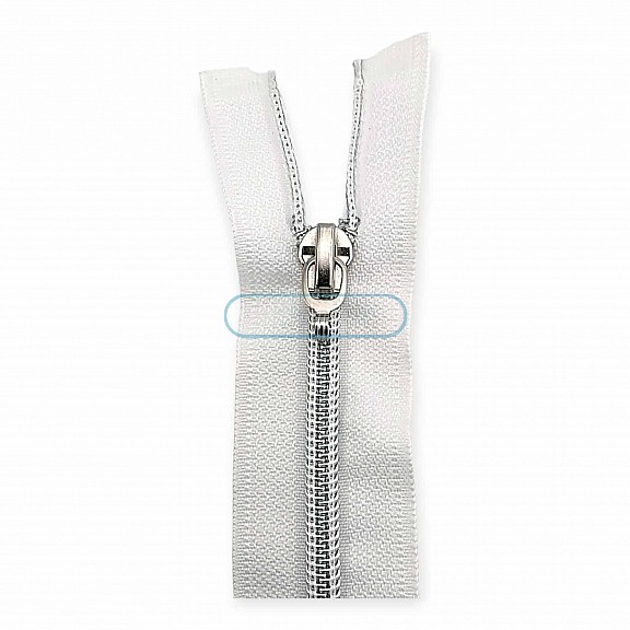 40 cm #5 15,75" Nylon Coil Metallic Teeth Jacket Zipper Open End - Separating ZPSM0040T10