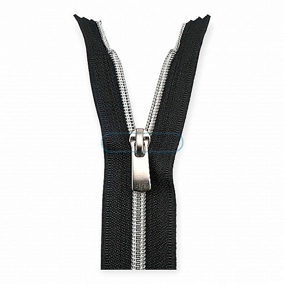 40 cm #5 15,75" Nylon Coil Metallic Teeth Jacket Zipper Open End - Separating ZPSM0040T10