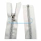 45 cm #5 17,71" Nylon Coil Metallic Teeth Jacket Zipper Open End - Separating ZPSM0045T10