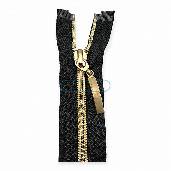 50 cm #5 19,70" Nylon Coil Metallic Teeth Jacket Zipper Open End - Separating ZPSM0050T10