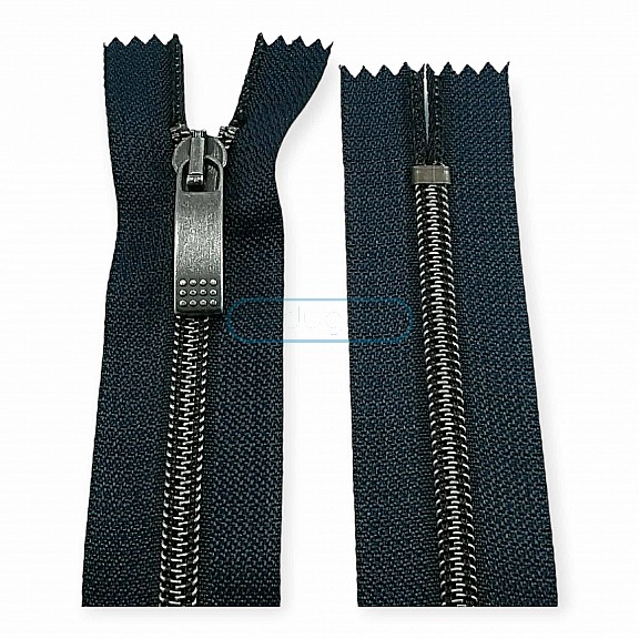 95 cm #5 37,40" Nylon Coil Metallic Teeth Jacket Zipper Open End - Separating ZPSM0095T10