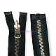 Molded Zipper 80 cm, 31,50" #9 Metal Imatation Metalized Teeth Open End - Separe ZPK0080T9MGK