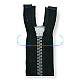 80 cm #5 31,50" Molded Plastic Jacket Zipper Metalized Teeth Open End Separated ZPK0080T5K