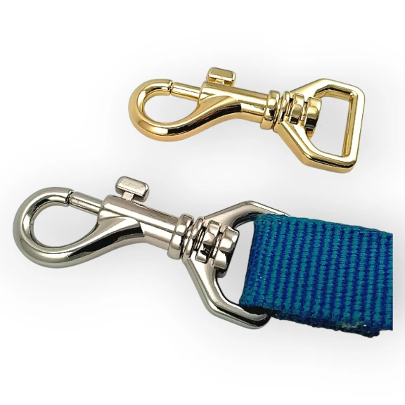 2.5 cm Tasma Kancası - Gemici Kanca - Yaylı Döner Kanca Özel Metal Kaplama GZ0025TS