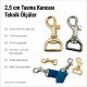2,5 cm özel kaplamalı premium gemici tasma kancası, dayanıklı metal alaşım ve ergonomik döner yapısı ile kayış ve iplerde
