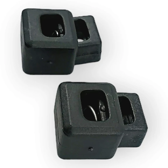 Single Hole Rectangular Plastic Mine Stopper 9,5x6 mm Hole Diameter Top Push H000104