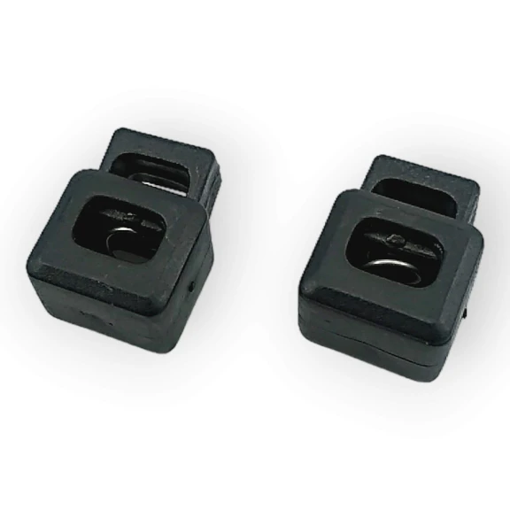 Single Hole Rectangular Plastic Mine Stopper 9,5x6 mm Hole Diameter Top Push H000104