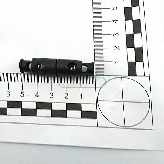 İki Delikli Plastik Stoper 4 mm Delik Çaplı Üstten - Alttan Çift Basmalı - Birbirine Geçmeli H001111