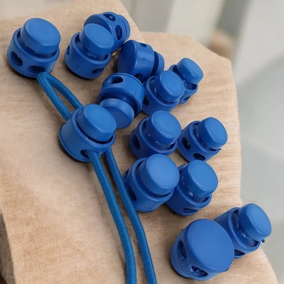 Plastik Stoper İki Delikli Saks Mavi Renkte 100 Adet/Paket H001707Pr213