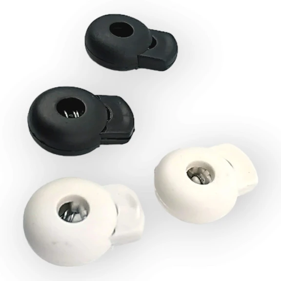 Tek Delikli Plastik Stoper 4 mm Delik Çaplı Üstten Basmalı - Yuvarlak Model H002121